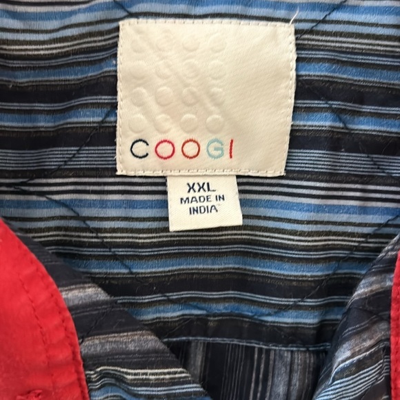 COOGI Men’s Casual Striped Button Up Top Stitch Quilted Design - Picture 6 of 9